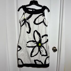 London Times Black and White Floral Mini Dress - so cute!! Size 10